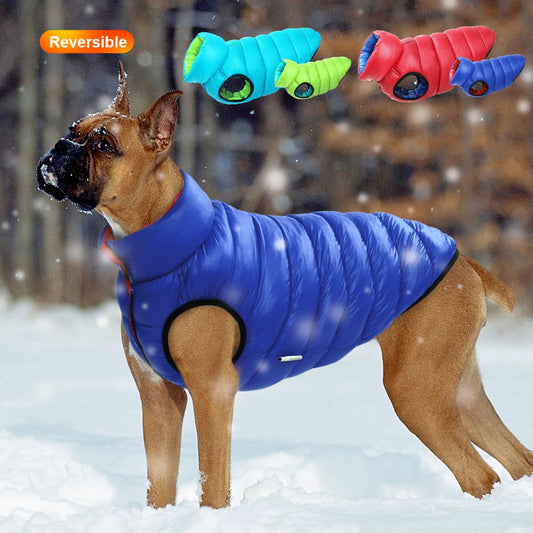 Warm Winter Dog Clothes Vest Reversible Dogs Jacket Coat 3 Layer Thick Pet Clothing