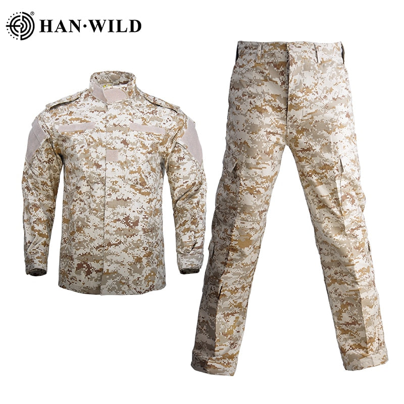 Men Military Uniform Airsoft Camouflage Tactical Suit Camping Army Special