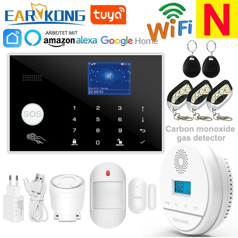 Wifi GSM Alarm System 433MHz Home Burglar Security Alarm Wireless Wired