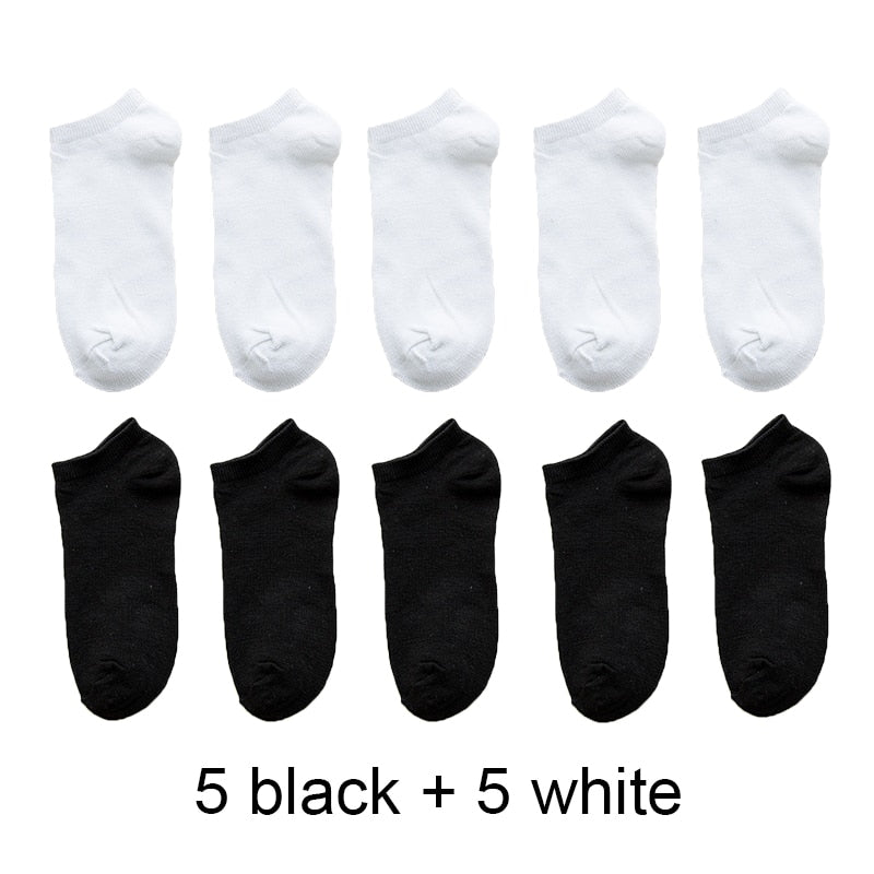 Wholesale prices 10 Pairs=20pcs Women Socks Breathable Sports socks Solid Color Boat