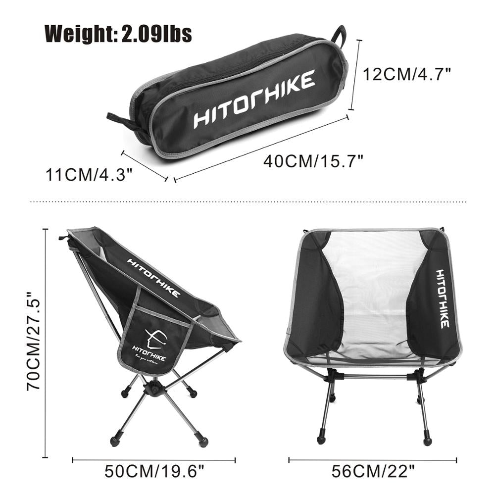 Hitorhike Travel Ultralight Folding Chair Superhard High Load Outdoor Camping Portable