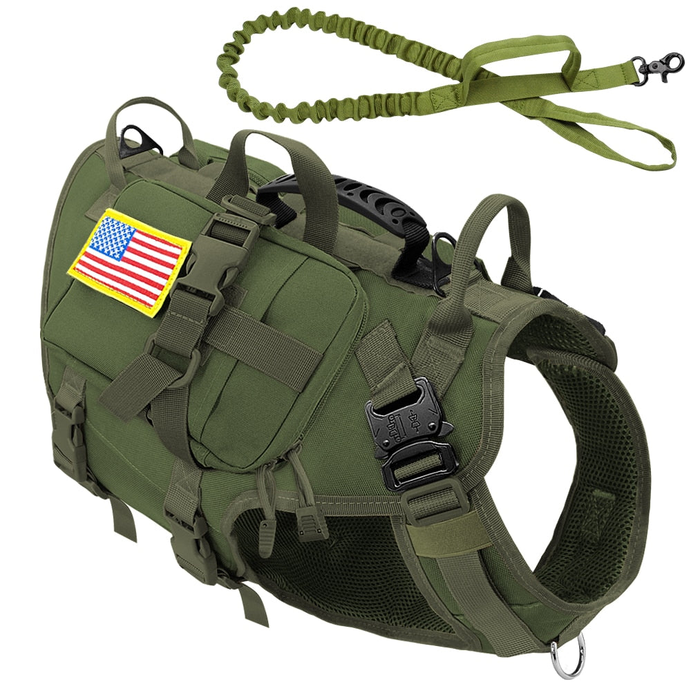 Tactical Dog Harness Military No Pull Pet Harness Vest For Medium Large Dogs Training