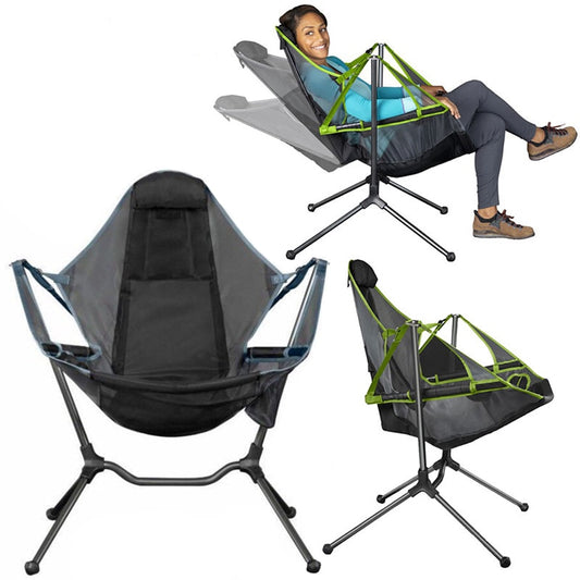 Relaxed Outdoor Camping Chair Rocking Chair Luxury Recliner Relaxation Swinging Comfort