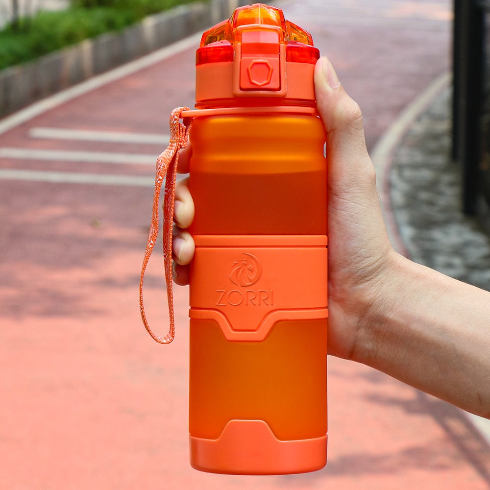 ZORRI Sport Water Bottles BPA Free Portable Gym Anti-fall Leak-proof Drinkware