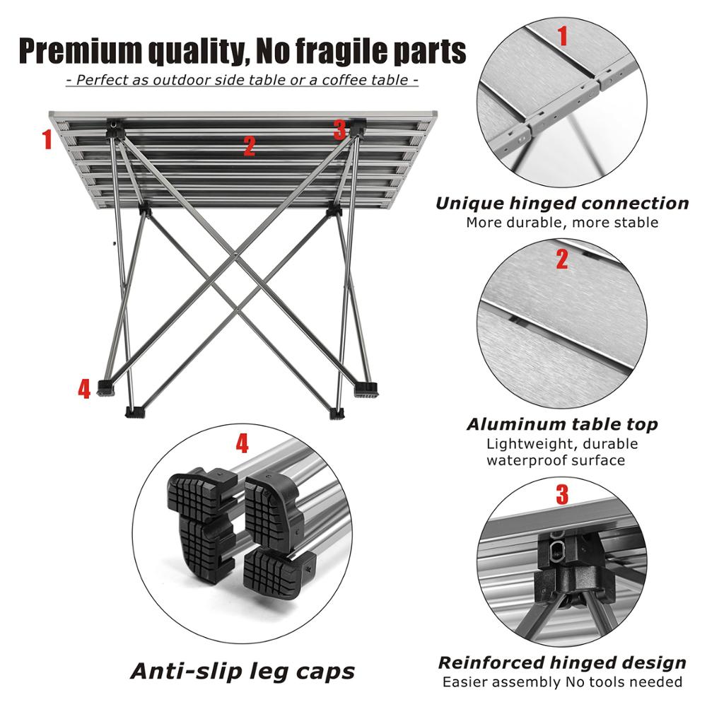 Portable Table  Folding Camping table Desk Foldable Hiking Traveling Outdoor Garden