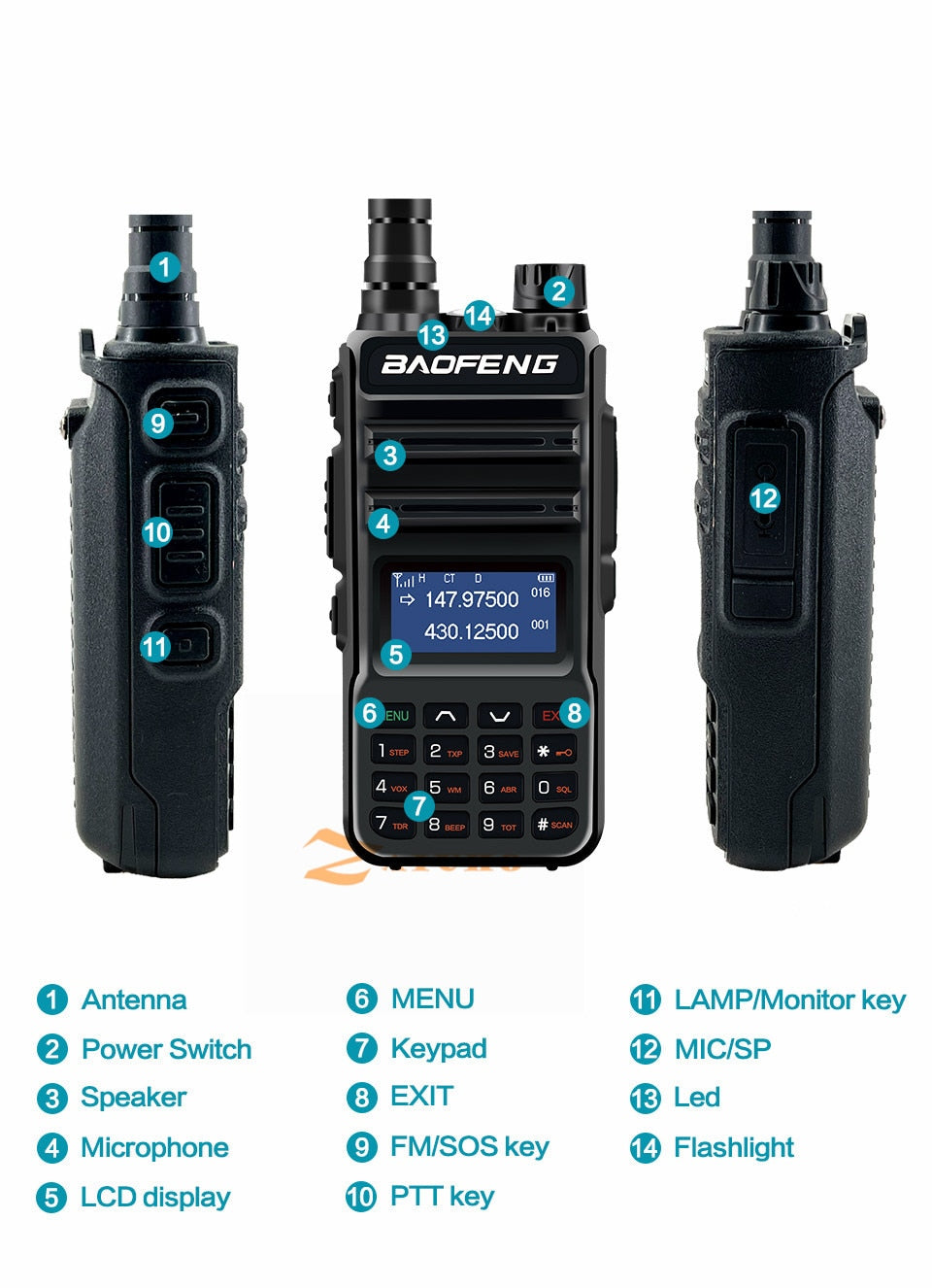 BaoFeng  UV10R Pro 10W Walkie Talkie Transmitter Long Range UV-10R pro Two Way