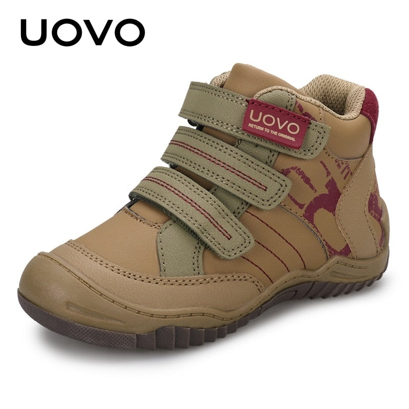 UOVO New Arrival School Shoes Mid-Calf Boys Hiking Fashion Sport Outdoor Children