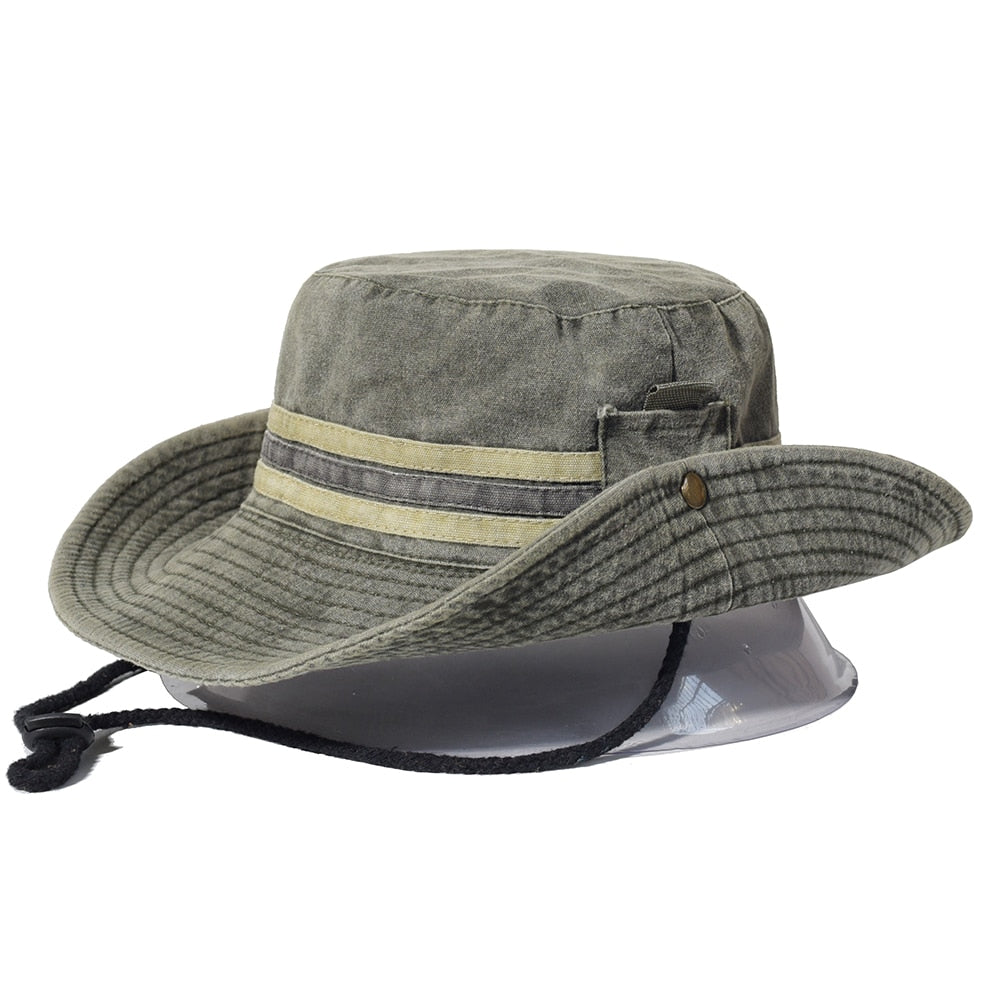 Fishing Hiking Sun Hat Men Women Boonie Hat Wide Brim Bucket Hat Outdoor Safari