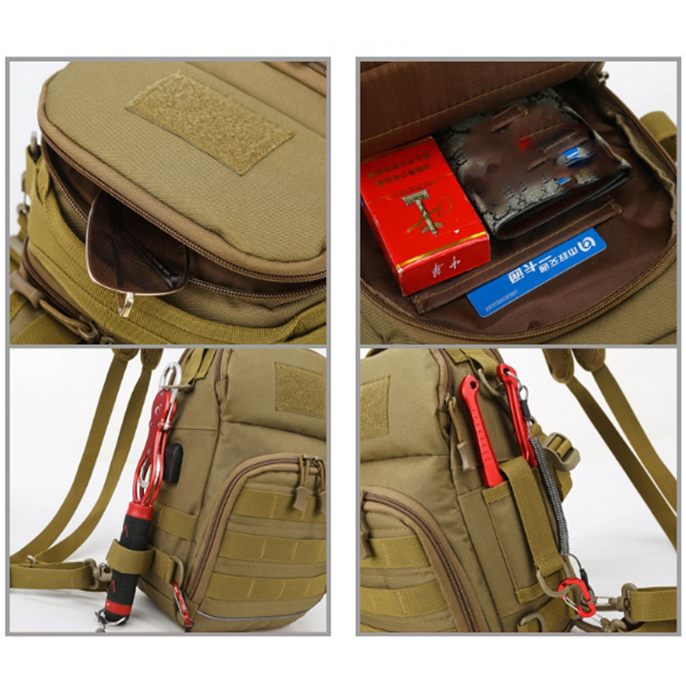 Outdoor Military Shoulder Bag Sports Climbing Backpack Shoulder Tactical Hiking Camping