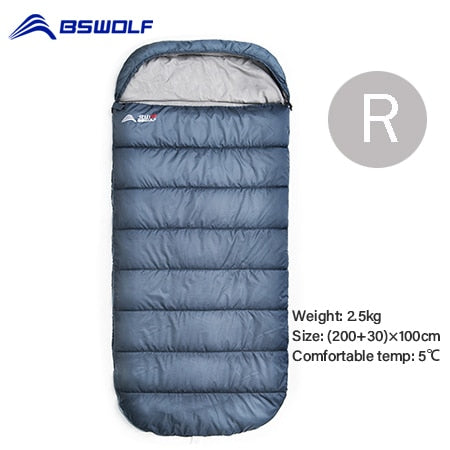 BSWolf  Large Camping Winter Sleeping bag lightweight loose widen bag long size