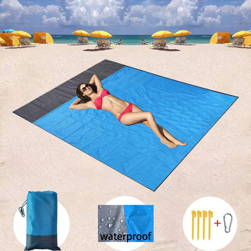 Beach Blanket Sandproof Beach Mat Beach Sheet Waterproof Lightweight Mat