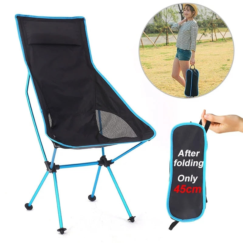 Light Moon Chair Lightweight Fishing Camping BBQ Chairs Folding Extended Hiking