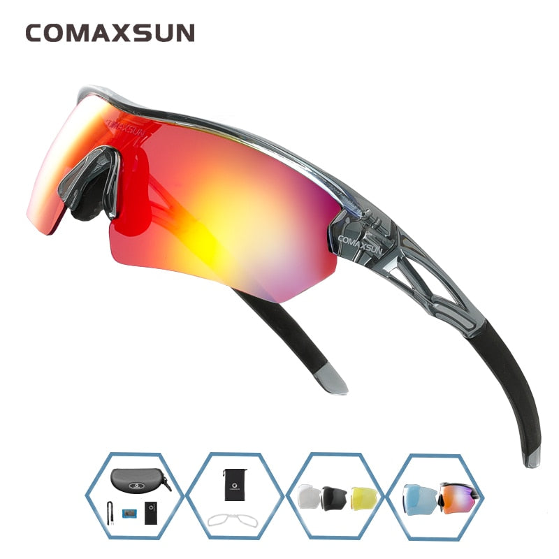 COMAXSUN Professional Polarized Cycling Glasses Bike  Sports Bicycle Sunglasses