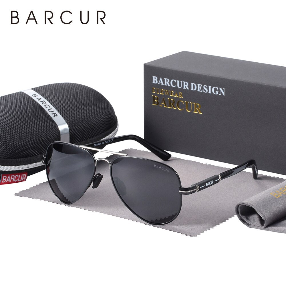 BARCUR Polarized Mens Sunglasses Pilot Sun Glasses for Men