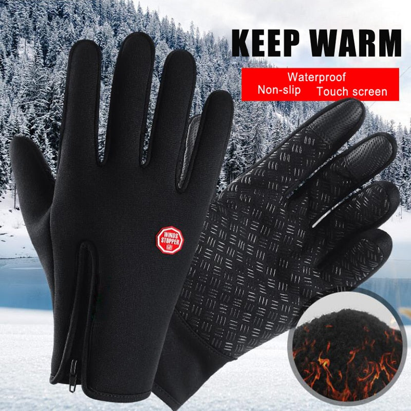 Winter Skiing Men's Gloves Warm Waterproof Cycling Camping Motorcycle Hiking