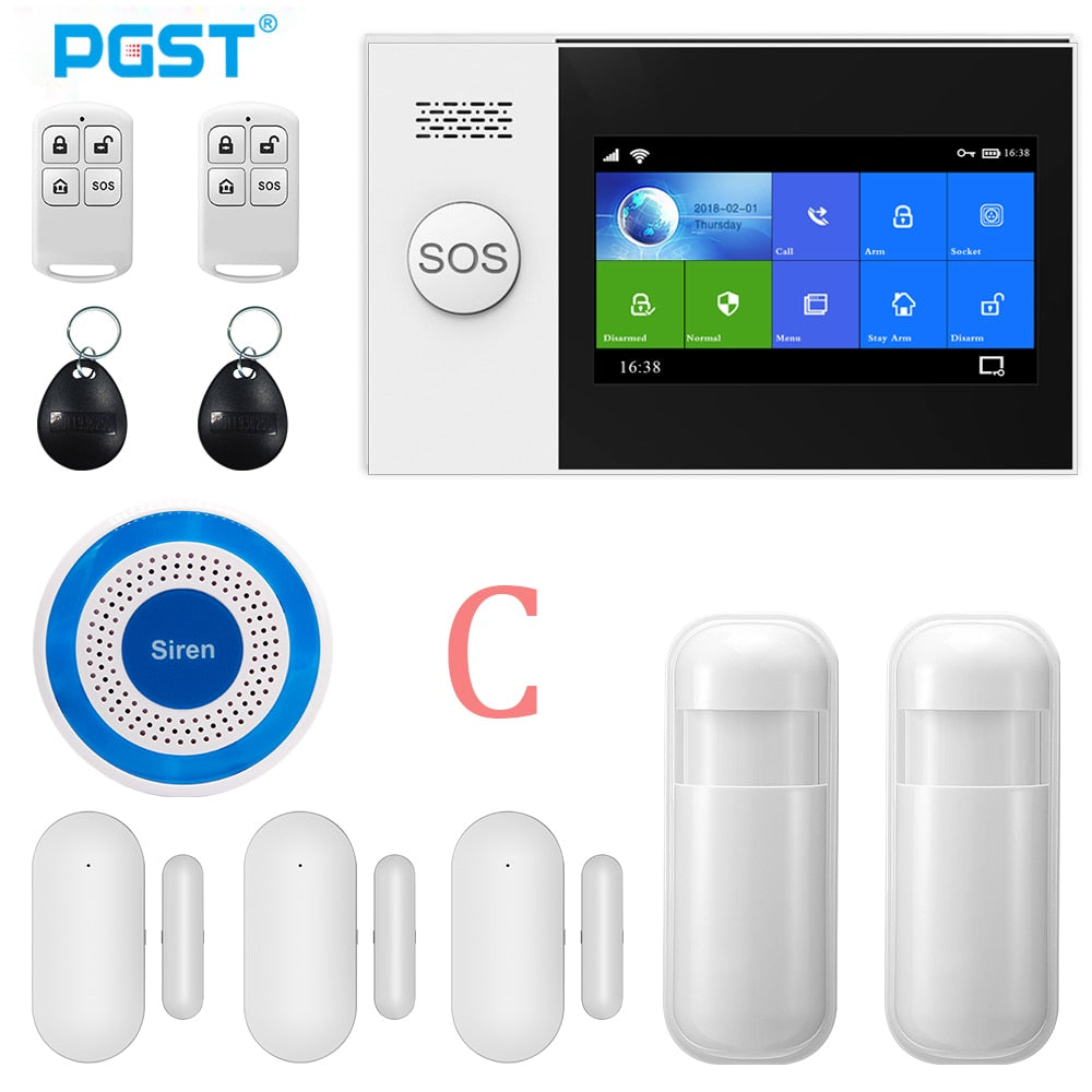 PGST Wireless Home WIFI GSM Security Alarm System Burglar Home Security