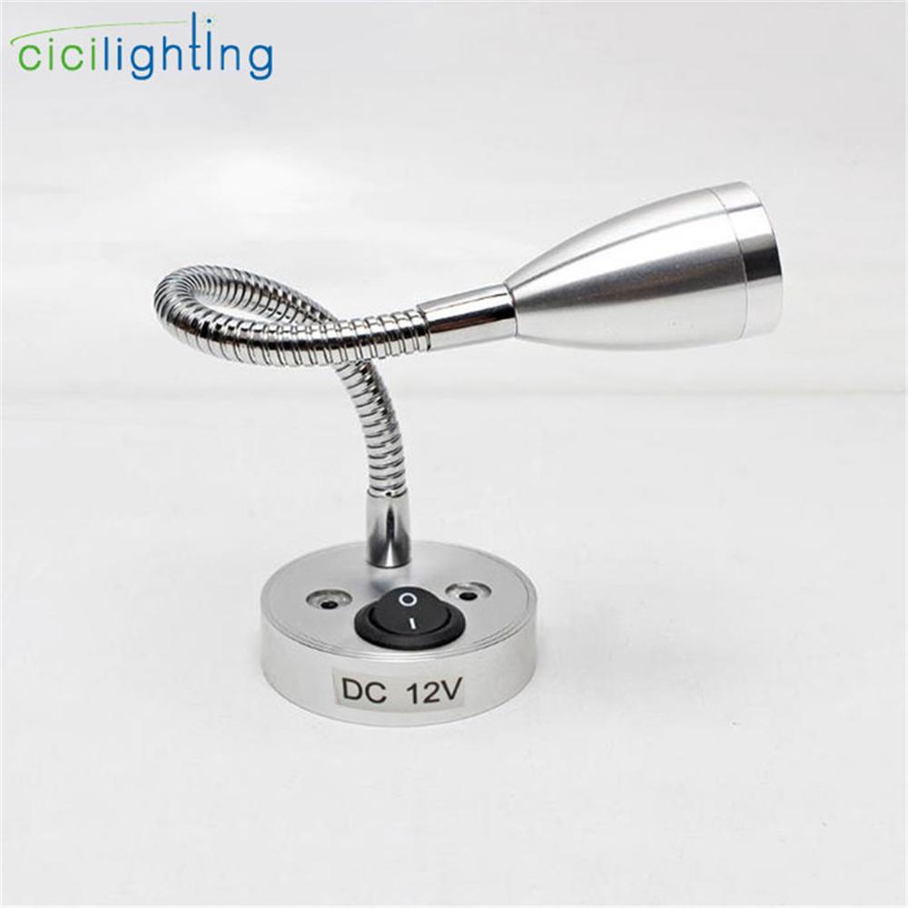 DC12Volt RV Boat LED Reading Light, Wall Lamp for Truck Motorhome Yachts Cabin Bedside