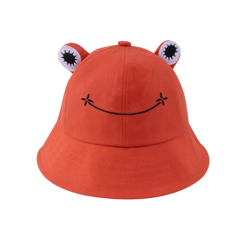 2022 Frog Bucket Hat for Women Summer Autumn Plain Female Panama Outdoor