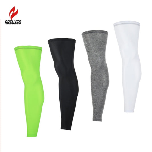 One Pair Anti UV Cycling Legwarmers Compression Bike Sports Leggings Running