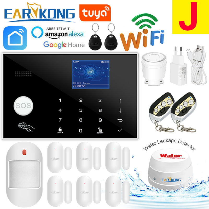 Wifi GSM Alarm System 433MHz Home Burglar Security Alarm Wireless Wired