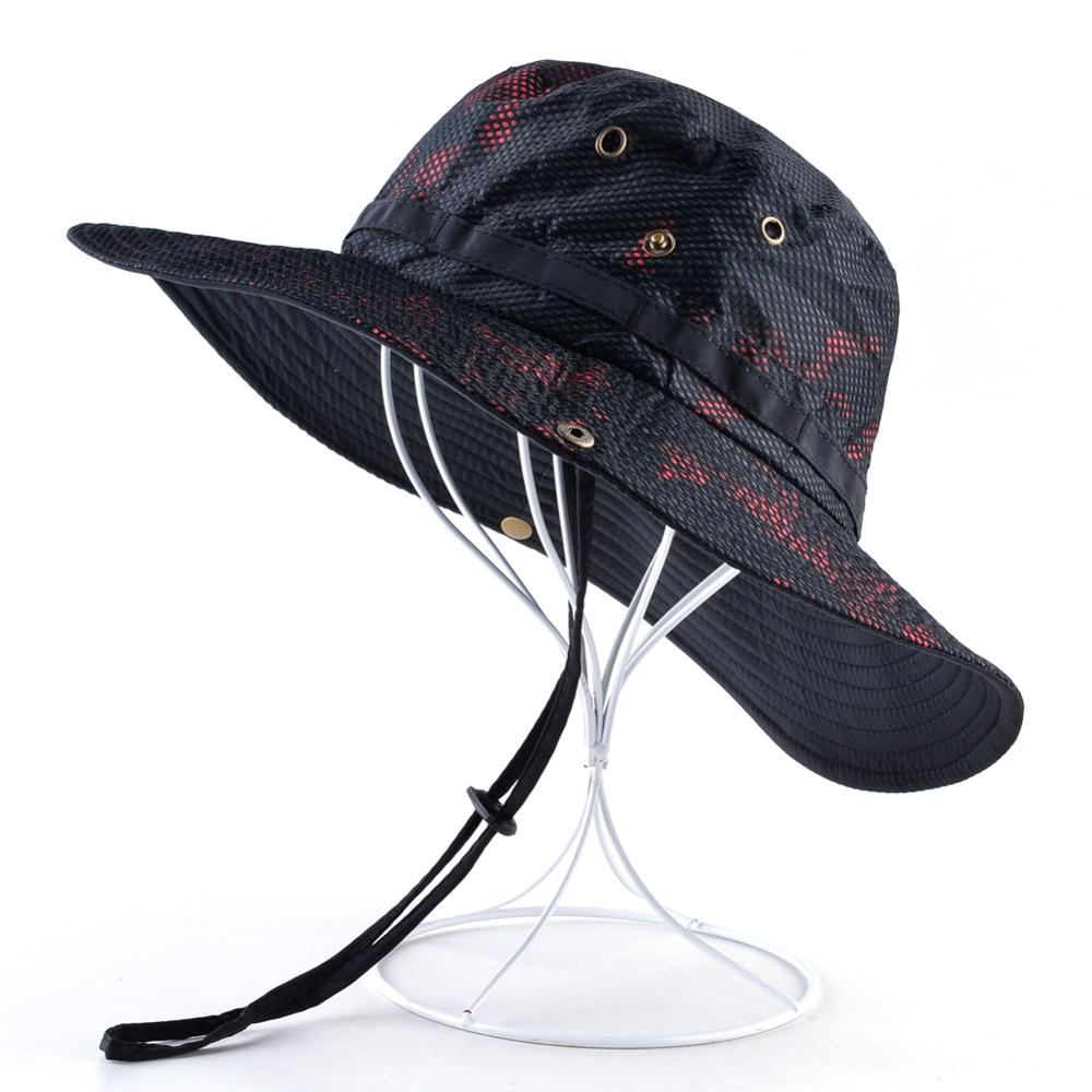 Solid color sun hats for men Outdoor Fishing cap Wide Brim Anti-UV beach caps women