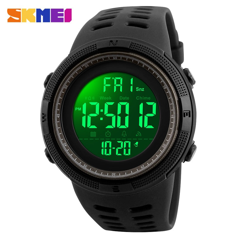 SKMEI Brand Men Sports Watches Fashion Chronos Countdown Waterproof LED Digital