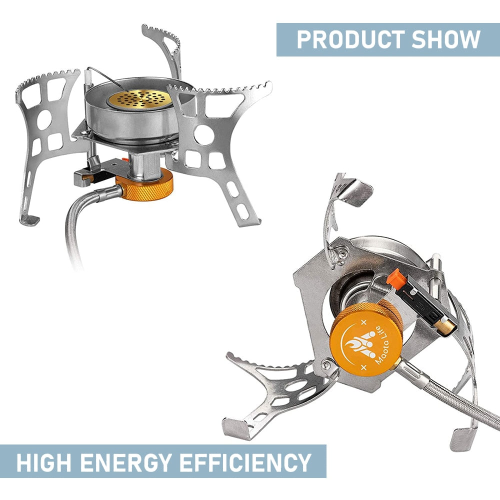 ONLIVING Outdoor Windproof Gas Stove Camping Gas Burner Folding Split Electronic