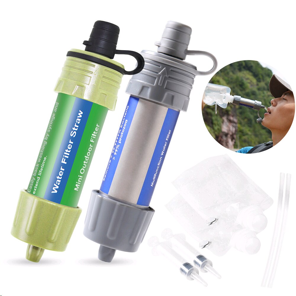 Outdoor Camping Equipment 캠핑 Survival Water Filter Straws Hiking Accessories Water