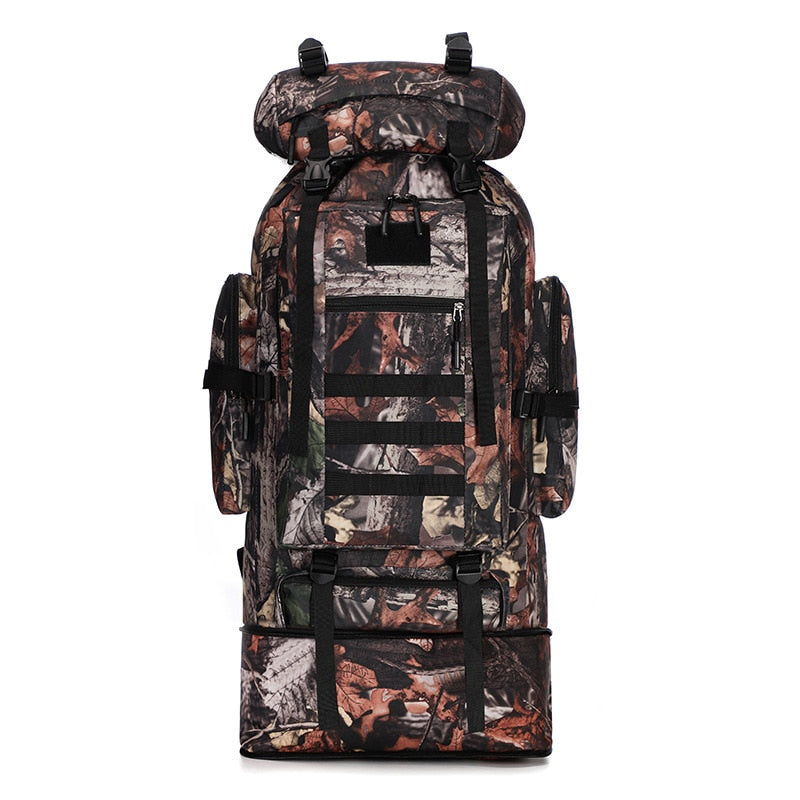 100L Large Capacity Waterproof Molle Camo Tactical Backpack Hiking Camping