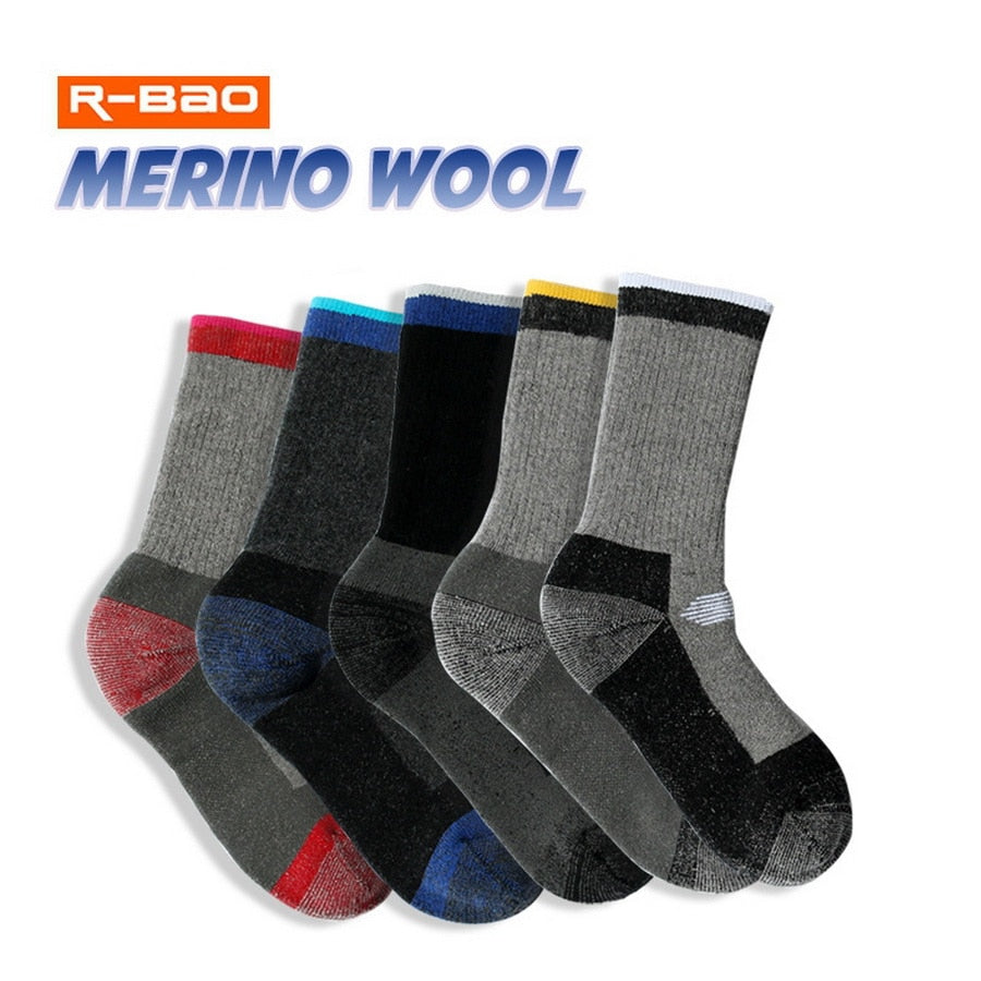 2 Pairs Merino Wool Thermal Socks For Men Women Winter Keep Warm Ski Hiking Socks