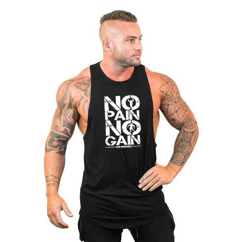 Brand Gyms Clothing Mens Bodybuilding Hooded Tank Top Cotton Sleeveless