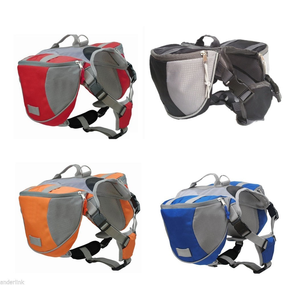 Pet Dog Saddle Bag Pack Backpack Medium Large Big Dogs Carrier For Outdoor