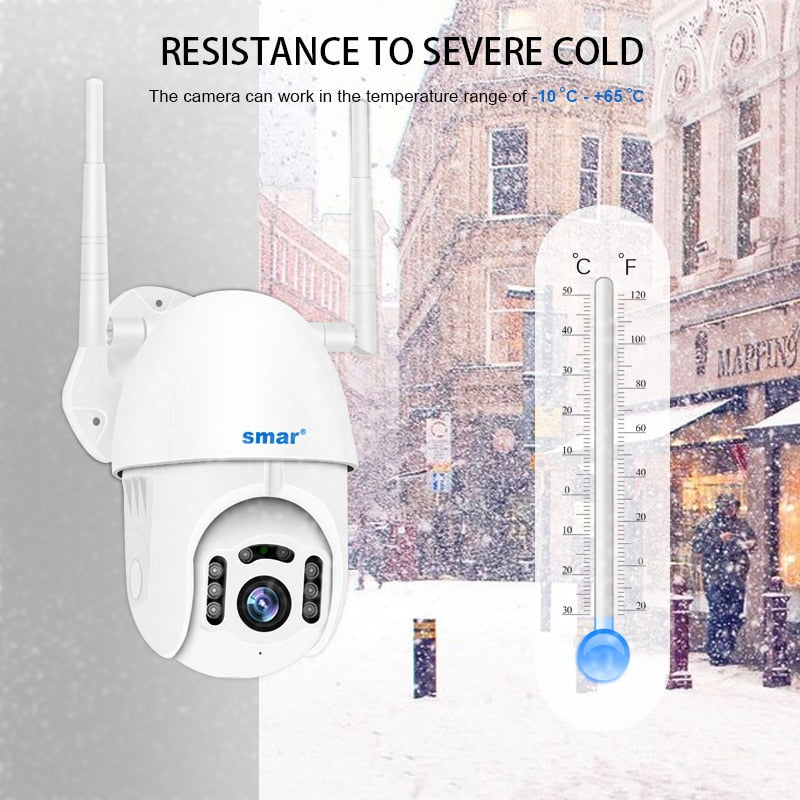 Smar WIFI Camera Outdoor PTZ IP Camera H.265X 1080p Speed CCTV Security Cameras