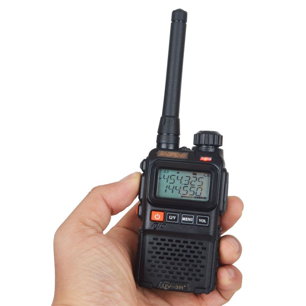 Baofeng UV-3R+ Pro Dual Band VHF/UHF 99CH Mini Walkie Talkie VOX Compact