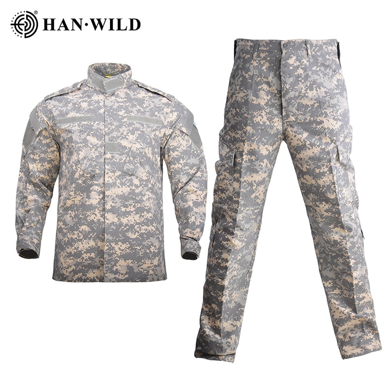 Men Military Uniform Airsoft Camouflage Tactical Suit Camping Army Special