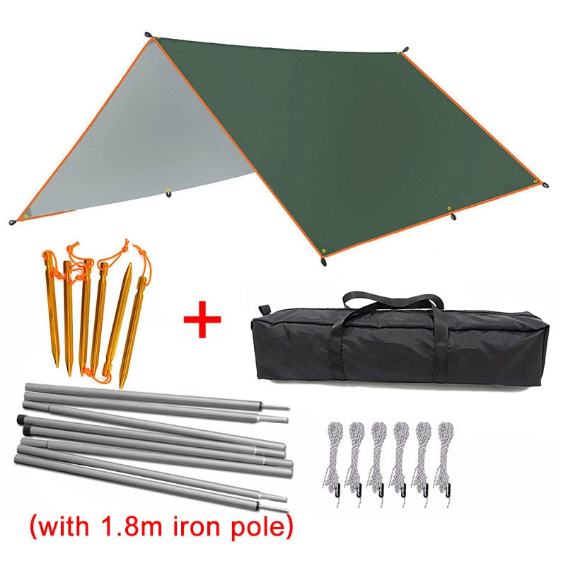 3x5m 3x4m Awning Waterproof Tarp Tent Outdoor Sun Shelter Camping Tourist Tarp