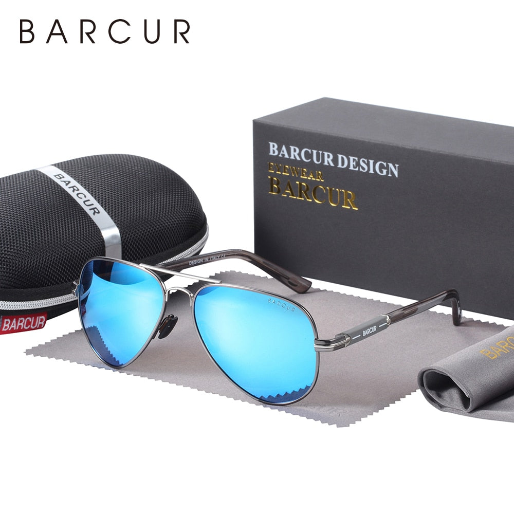 BARCUR Polarized Mens Sunglasses Pilot Sun Glasses for Men