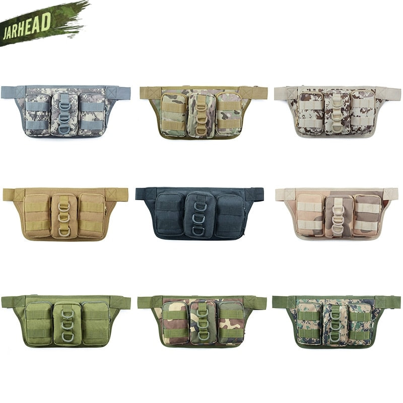 Tactical Waterproof Men Waist Pack Hiking nylon Waist Bag Outdoor Army Military