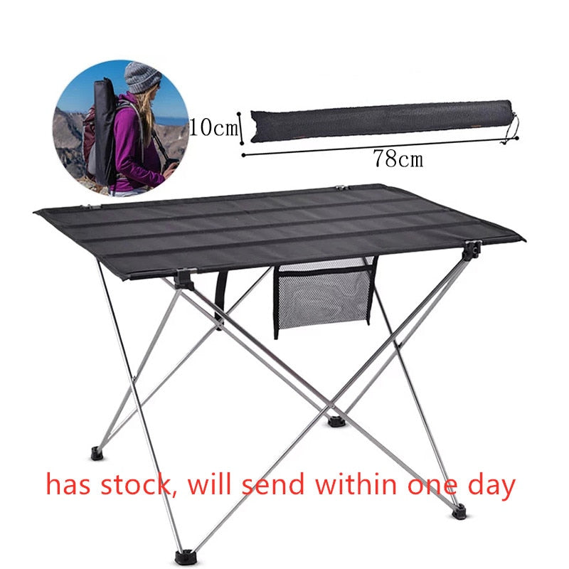 Portable Foldable Table Camping Outdoor Furniture Computer Bed Tables Picnic 6061