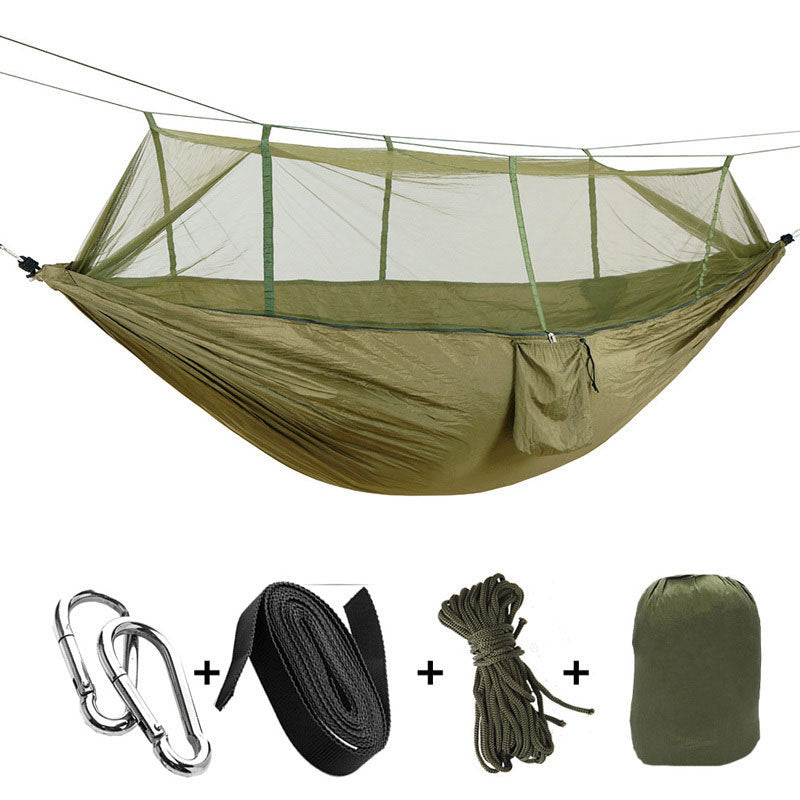 1-2 Person Portable Outdoor Camping Hammock with Mosquito Net High Strength