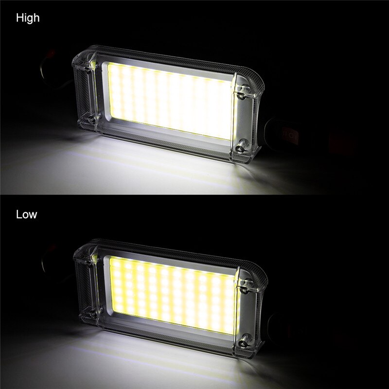 Portable Lantern Flashlight Power By 2*18650 Battery LED COB Magnetic Work Lighting