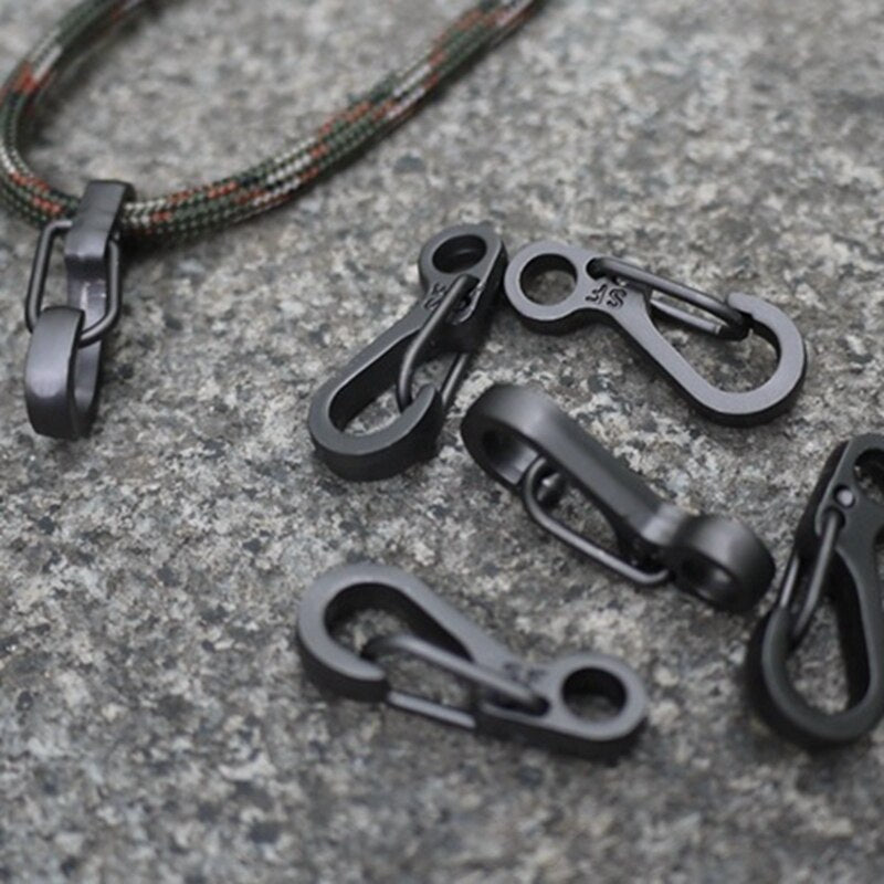 10 Pcs Equipment Survival EDC Paracord Carabiner Snap Mini SF Spring Clip Camping