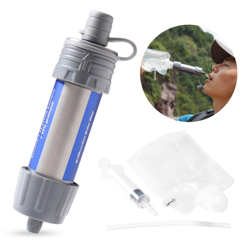 Outdoor Camping Equipment 캠핑 Survival Water Filter Straws Hiking Accessories Water