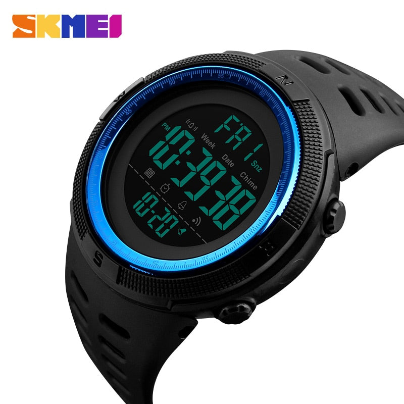 SKMEI Brand Men Sports Watches Fashion Chronos Countdown Waterproof LED Digital