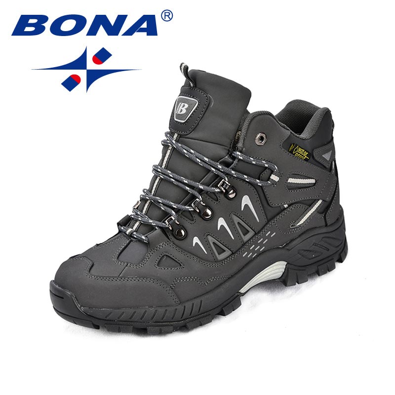 BONA New Classics Style Men Hiking Shoes Action Leather Men Athletic Shoes Lace Up