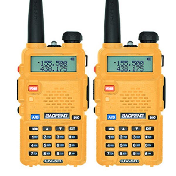 2Pcs Baofeng UV-5R Walkie Talkie CB Ham Radio Station 5W 128CH VHF UHF Dual Band