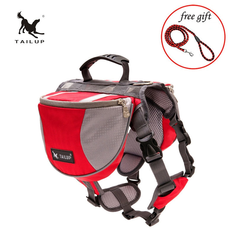 TAILUP Polyester Pet Dog Saddlebags Pack Hound Travel Camping Hiking Backpack