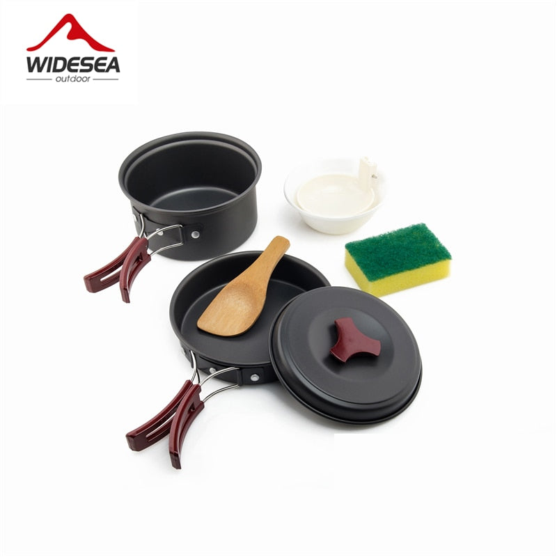 Widesea 1 Person Camping Tableware Outdoor Cookware Picnic Set