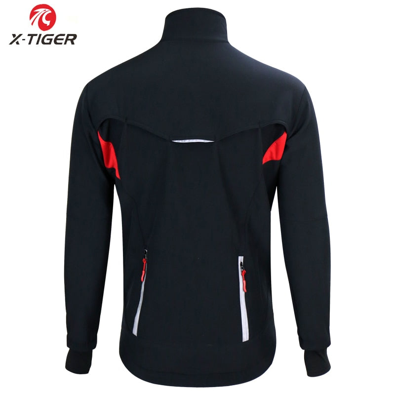 X-TIGER Winter Fleece Thermal Cycling Jacket Coat Windproof Bicycle Clothing