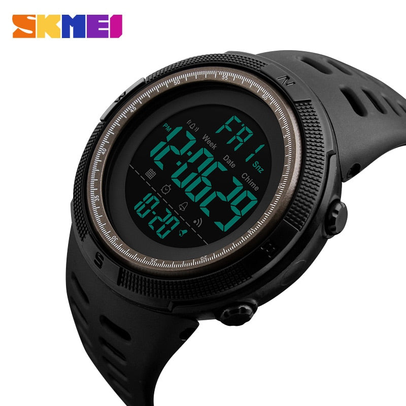 SKMEI Brand Men Sports Watches Fashion Chronos Countdown Waterproof LED Digital